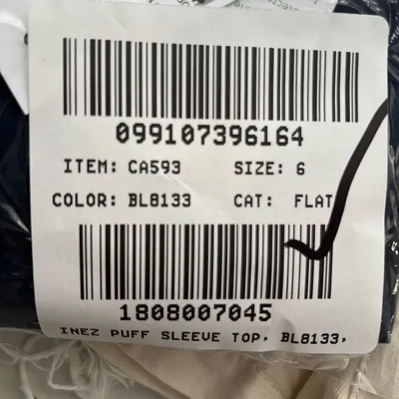 J. Crew Navy Puff Sleeve Blouse - Picture 9 of 9